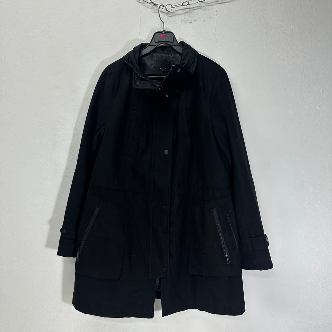 우먼L 77 지오송지오 블랙 울자켓 상품이미지1