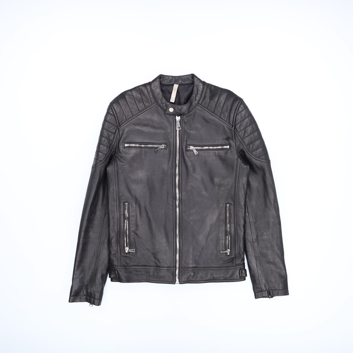 M 자라 맨 양가죽 싱글 라이더 자켓 블랙 4219 상품이미지1