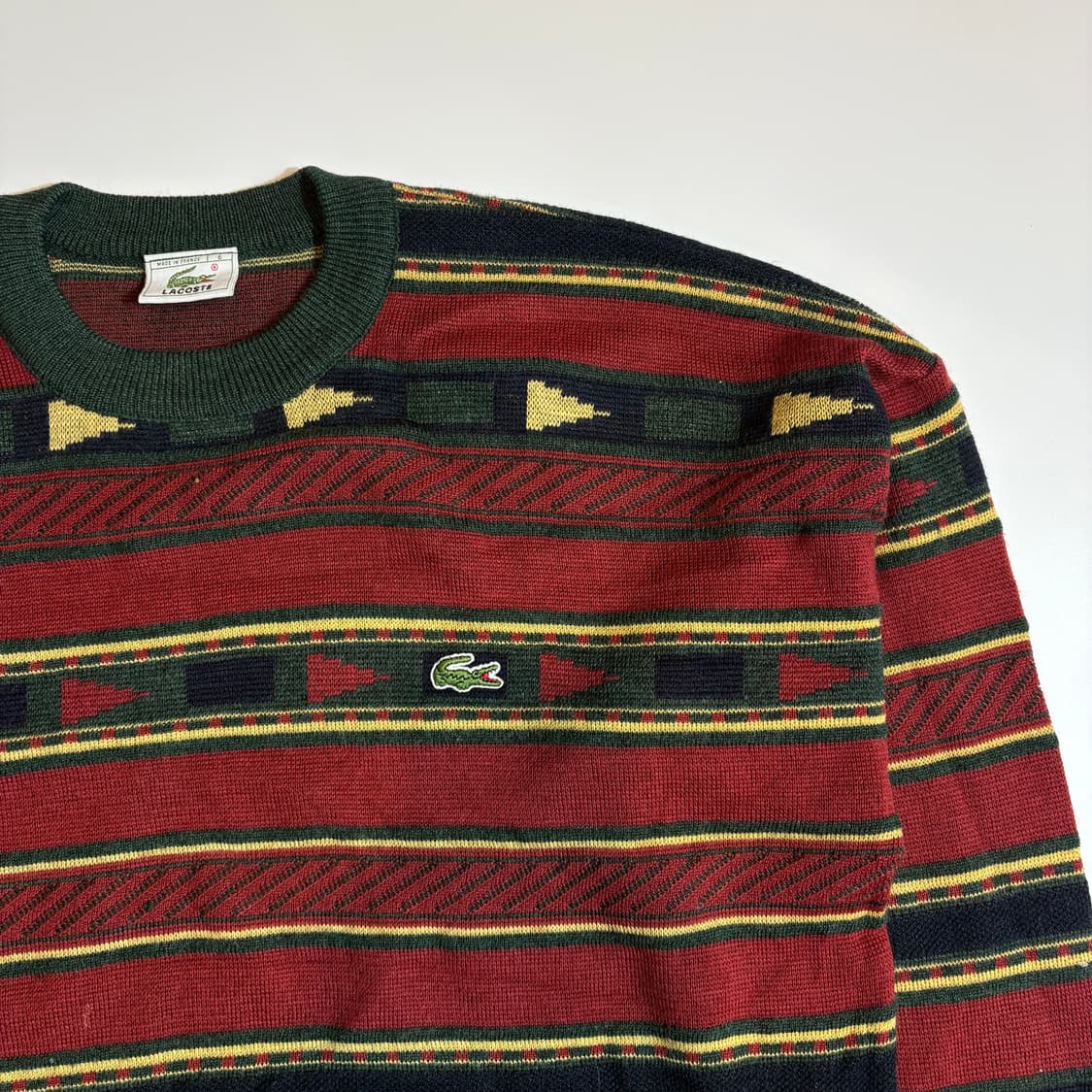 라코스테 아카이브 기하학 패턴 니트 상품이미지2