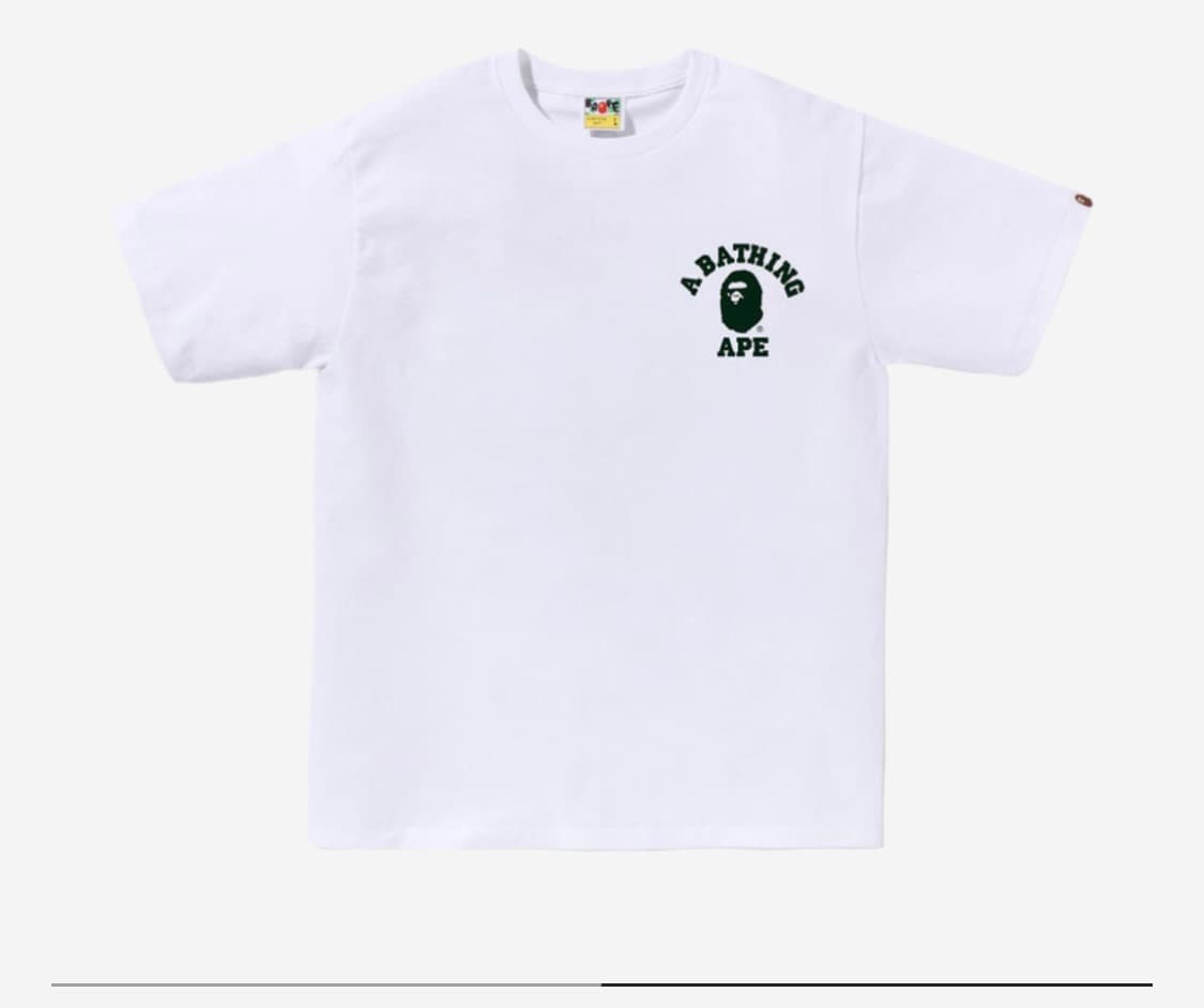 BAPE ABC Camo College ATS T-Shirt White  상품이미지5