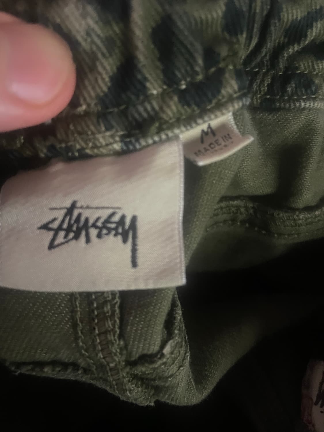 스투시 레오파드 쇼츠 올리브  루즈핏 (M) 상품이미지5