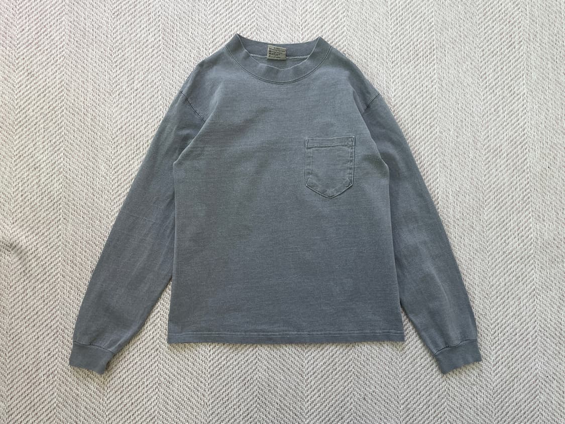 빈티지 usa 피그먼트다잉 그레이 긴팔티셔츠  상품이미지1
