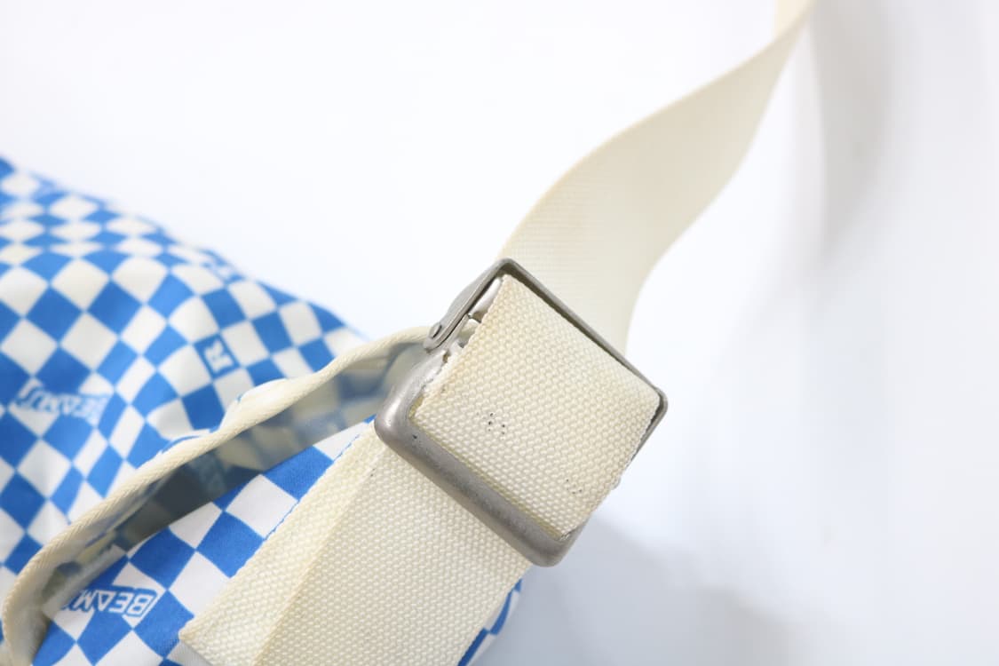 포터 x 빔즈 빈티지 블루 체커보드 메신저백 상품이미지4