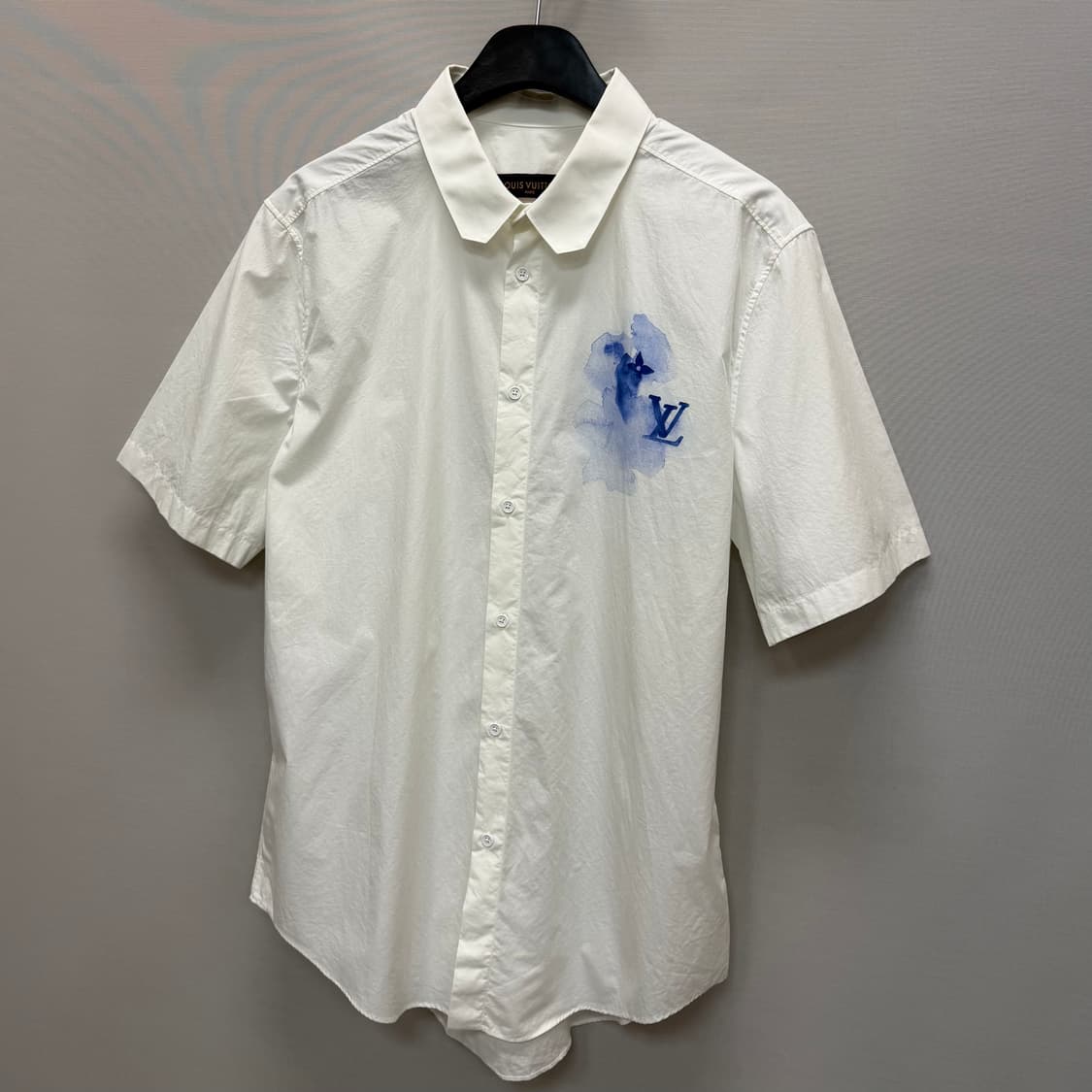 루이비통 프린티드 쇼트 슬리브드 코튼 셔츠 ( 105 ) 상품이미지3