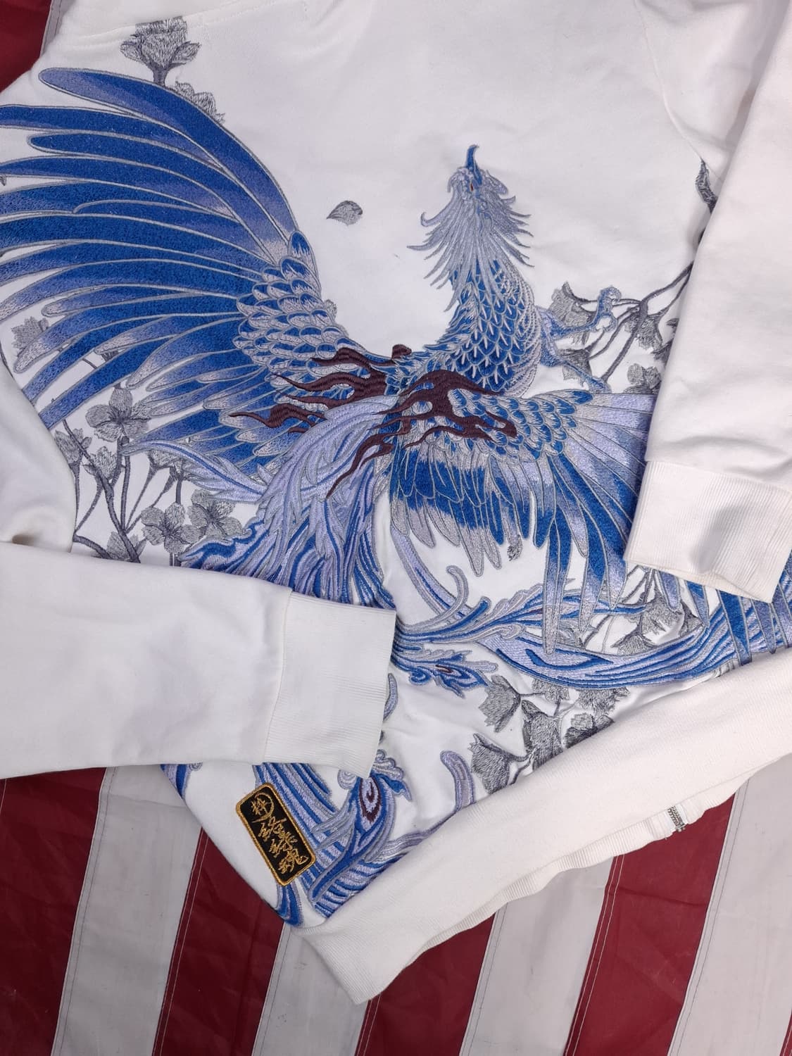 오리지날 카라쿠리 타마시 자수 봉황 오리엔탈 후드자켓 상품이미지9