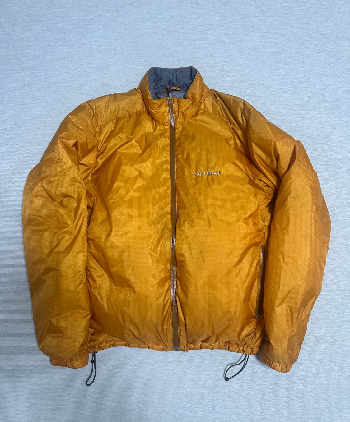 (M)90s 몽벨 빈티지 재팬 경량 다운 오렌지 상품이미지1
