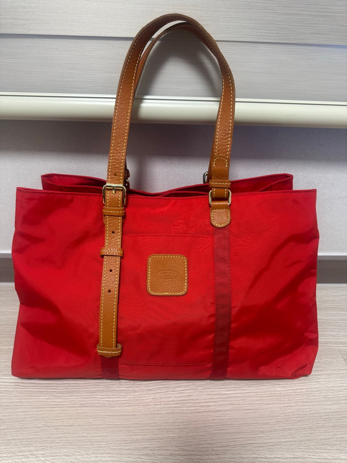 브릭스(BRIC'S) 나일론 가죽 트리밍 토트백/숄더백 (레드) 판매합니 상품이미지1