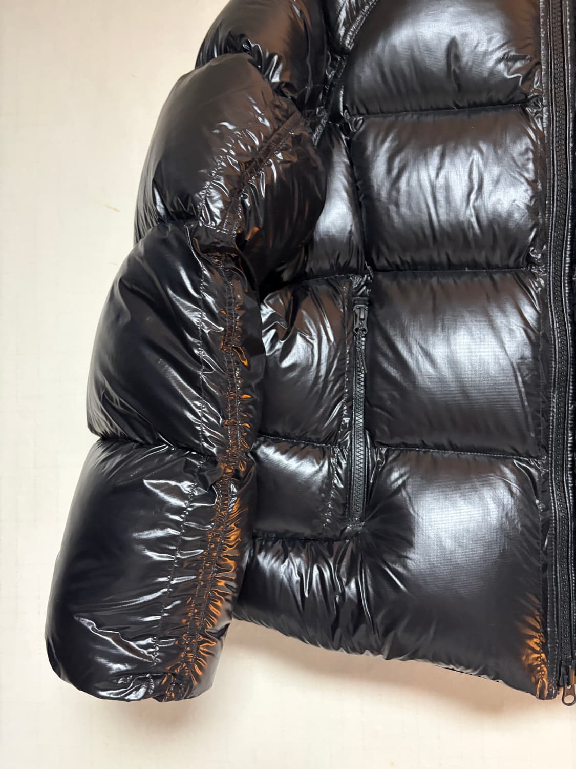 무신사 / 시티 레저 시어 립스탑 후디드 다운 숏 패딩 재킷 상품이미지4