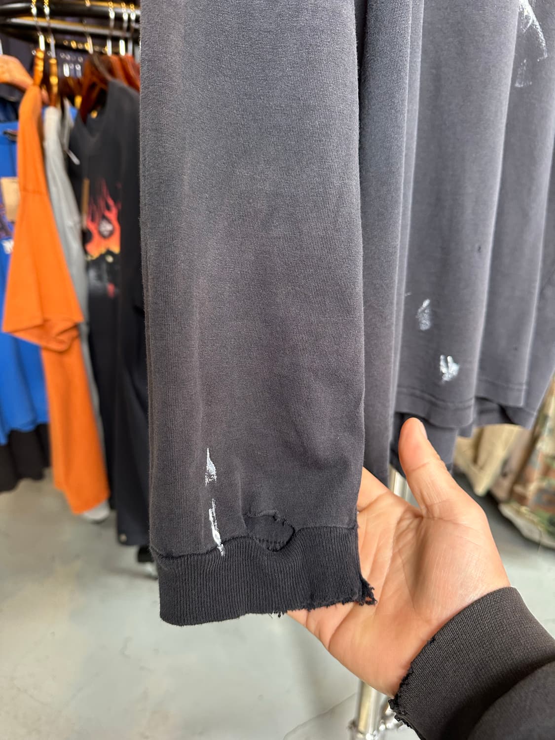 스타터 페이드 데미지 프린팅 롱슬리브 티셔츠 상품이미지7