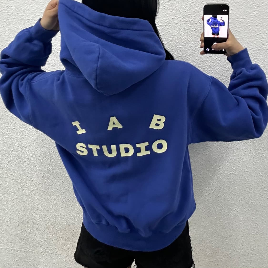 아이앱스튜디오 블루 후드 M 상품이미지2