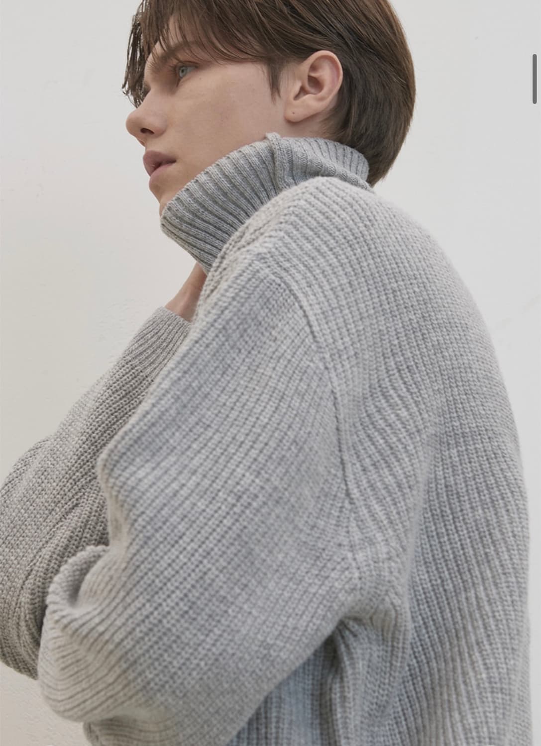(L) 드로우핏 하찌 벌키 터틀넥 니트 [L.GREY] 판매 상품이미지6
