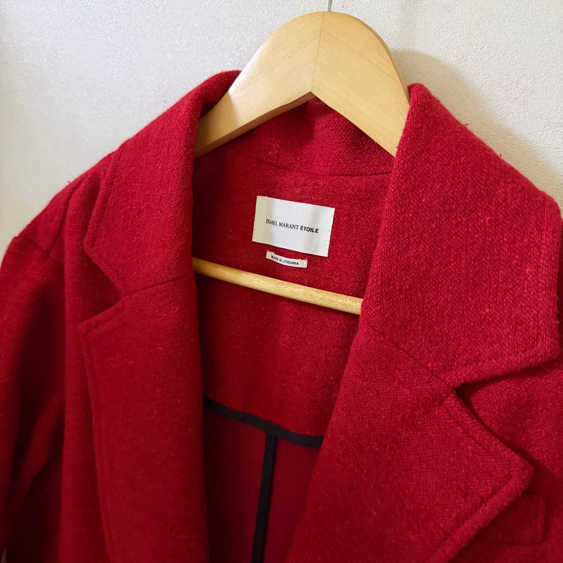 이자벨마랑 여성 레드 투버튼 코트 오버핏 (66-77) 상품이미지2