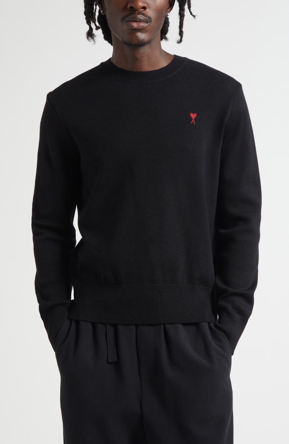 [M] 아미 블랙 맨투맨 상품이미지1