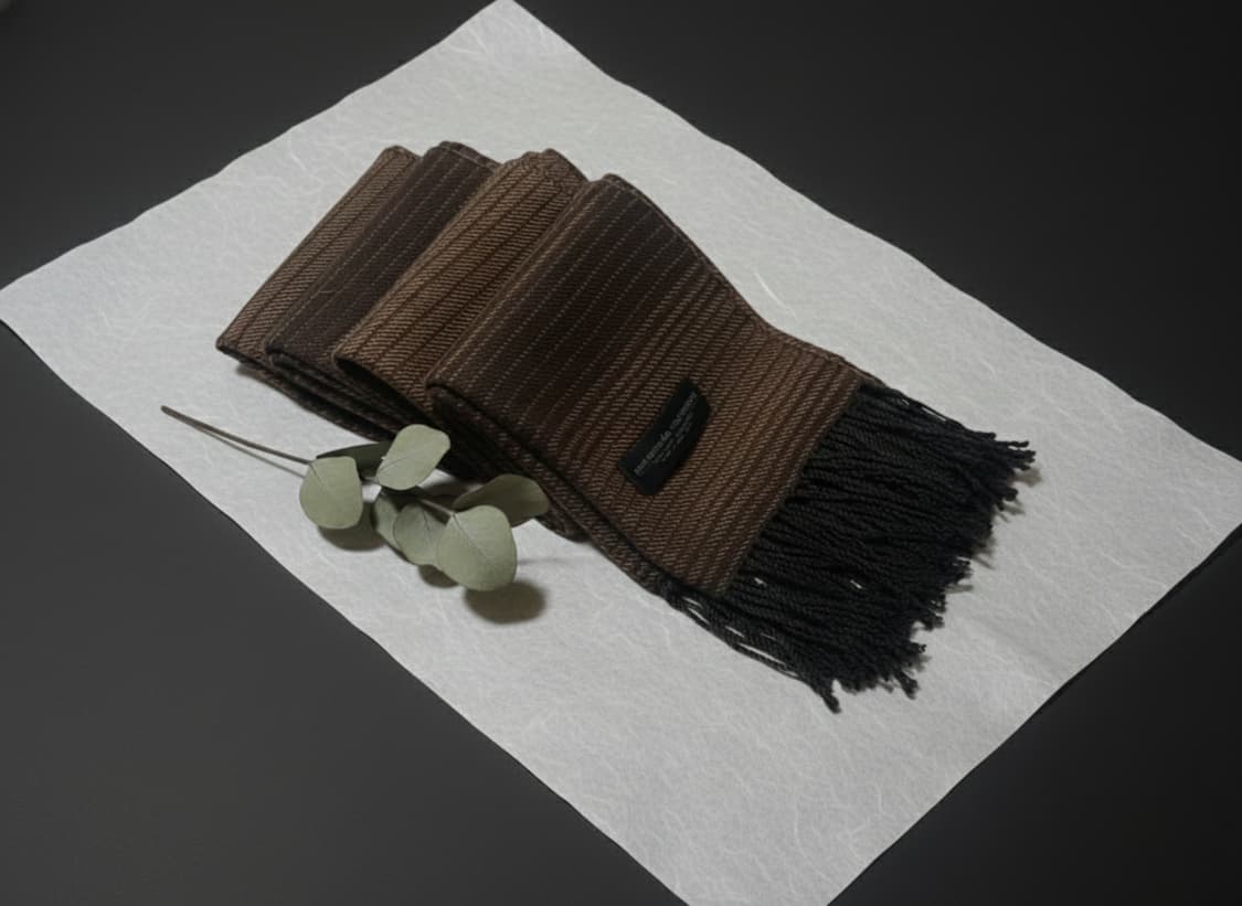 페르난도 소렌슨 캐시미어 머플러 브라운 상품이미지2