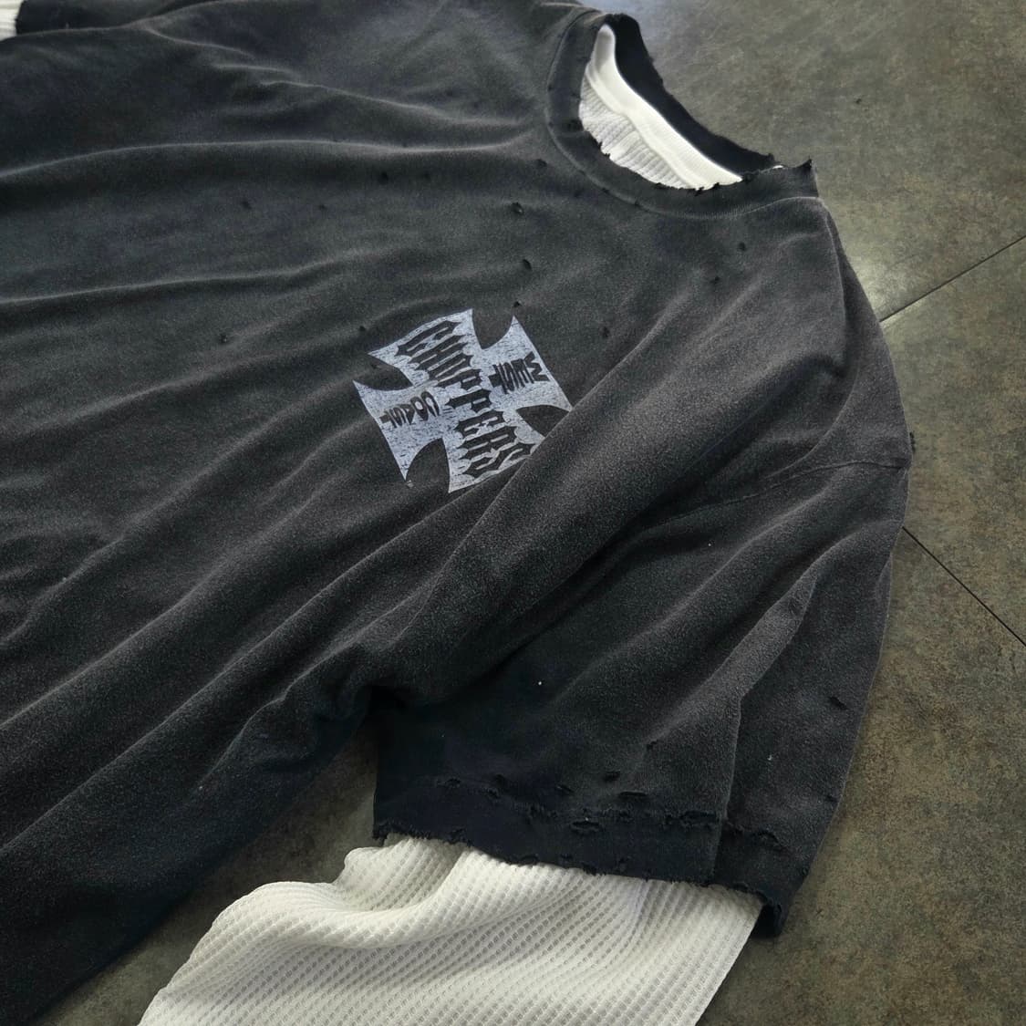 빈티지 긴팔 레이어드 티셔츠 상품이미지4