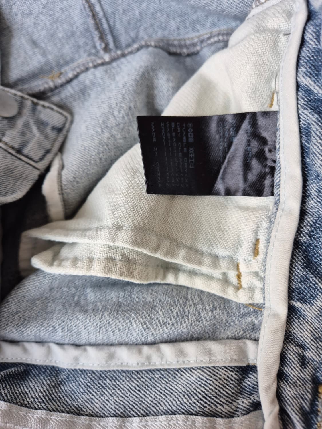 폴리테루 루즈드 데님 블리치아이스 3사이즈(31) 판매해요 상품이미지6