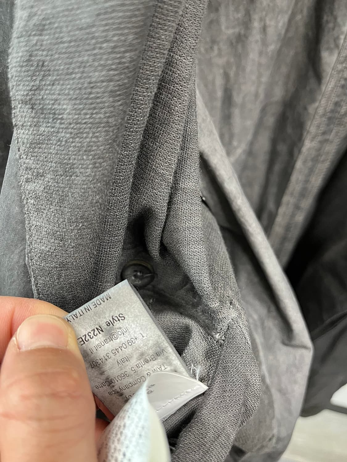 105) 트랜짓 피그먼트 피쉬테일 야상코트 상품이미지10