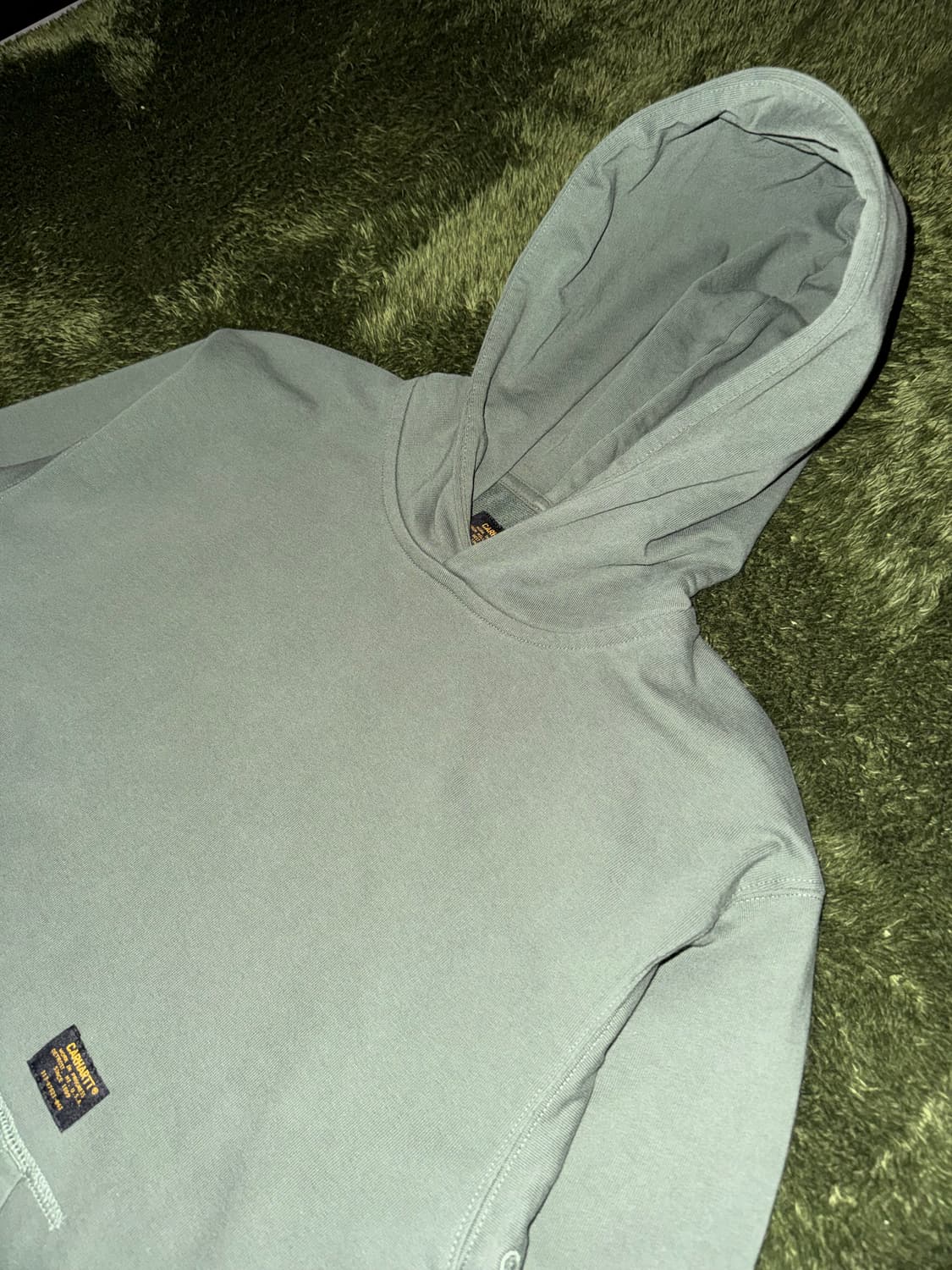 [S] 칼하트 WIP 밀리터리 테이프 후디 후드티 올리브 상품이미지2