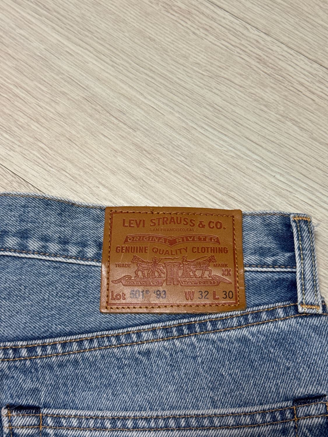 리바이스 501 93 셀비지 연청 32x30 상품이미지6