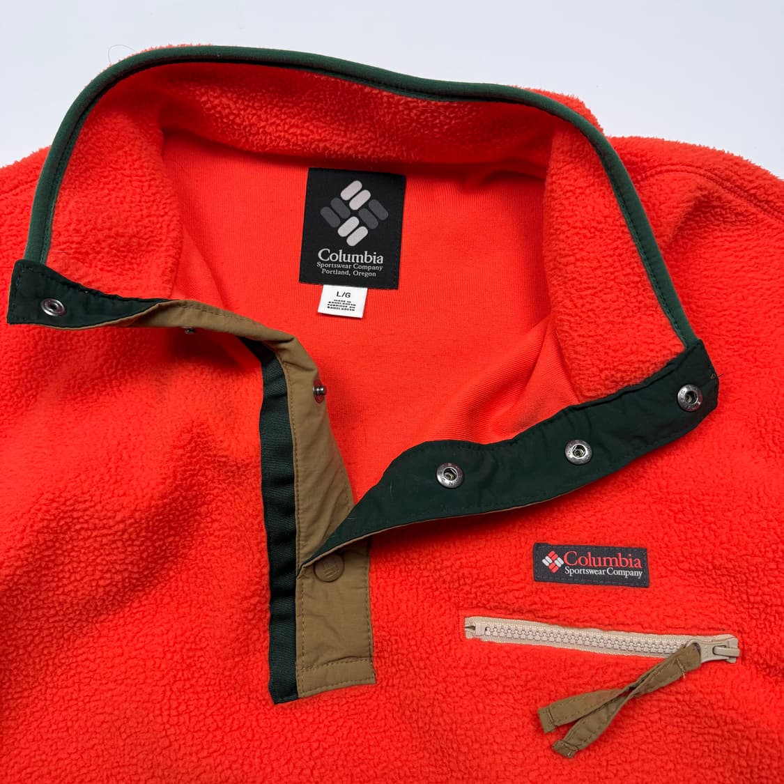 (105) 컬럼비아 플리스 스냅 풀오버 오렌지 상품이미지6