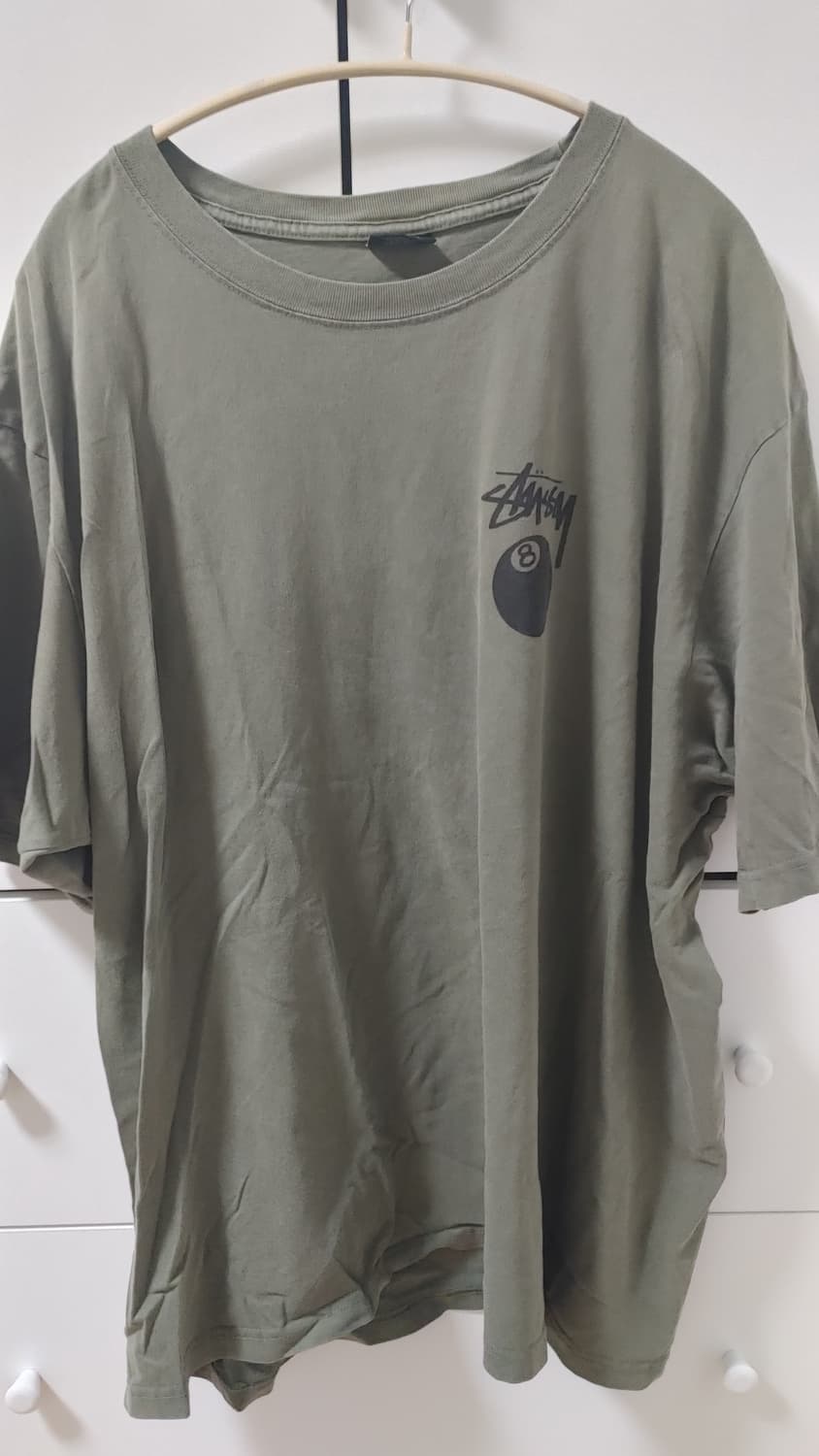스투시 8볼 피그먼트 다이드 티셔츠 올리브 XL 상품이미지1
