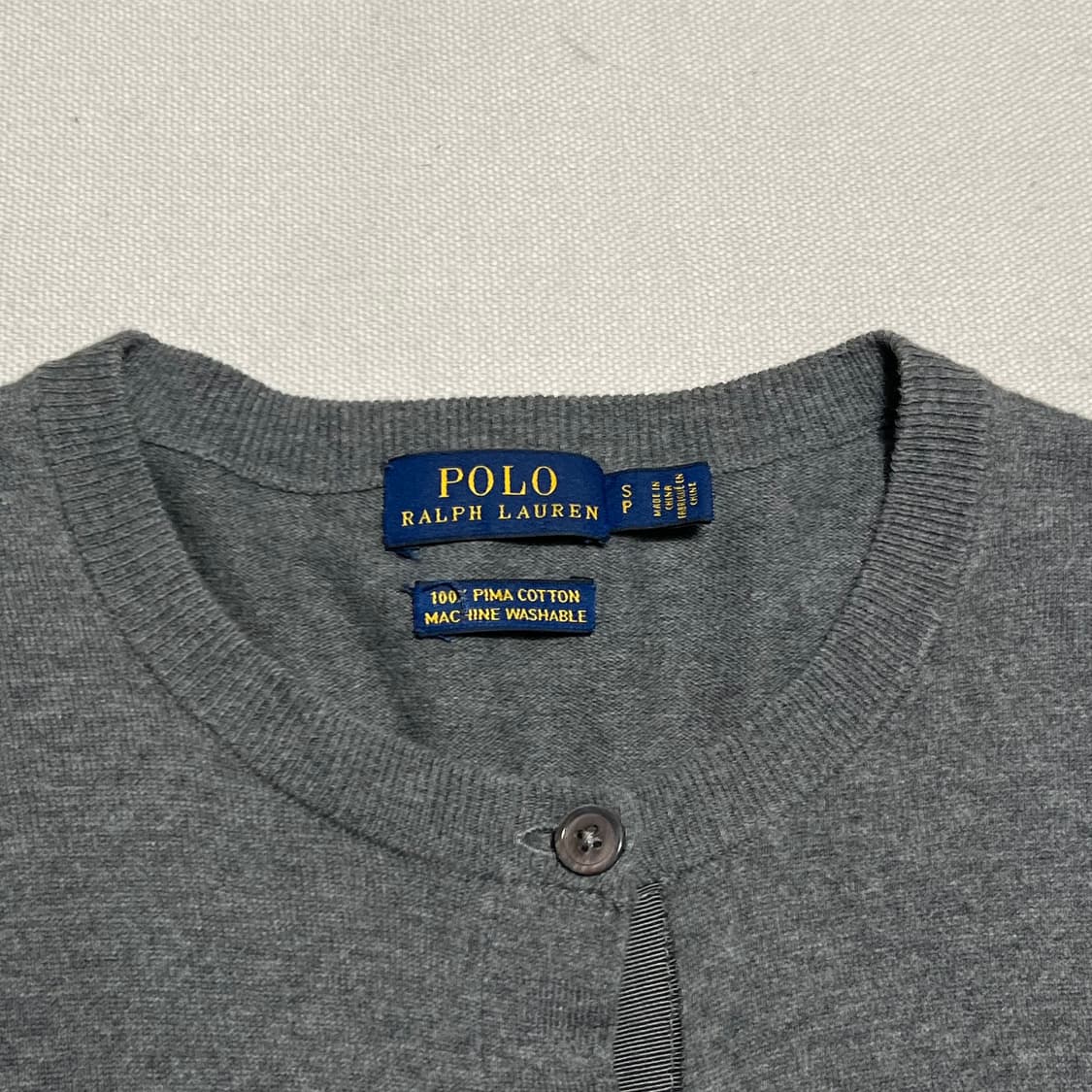 S 폴로랄프로렌 여성용 피마코튼 그레이 가디건 상품이미지4