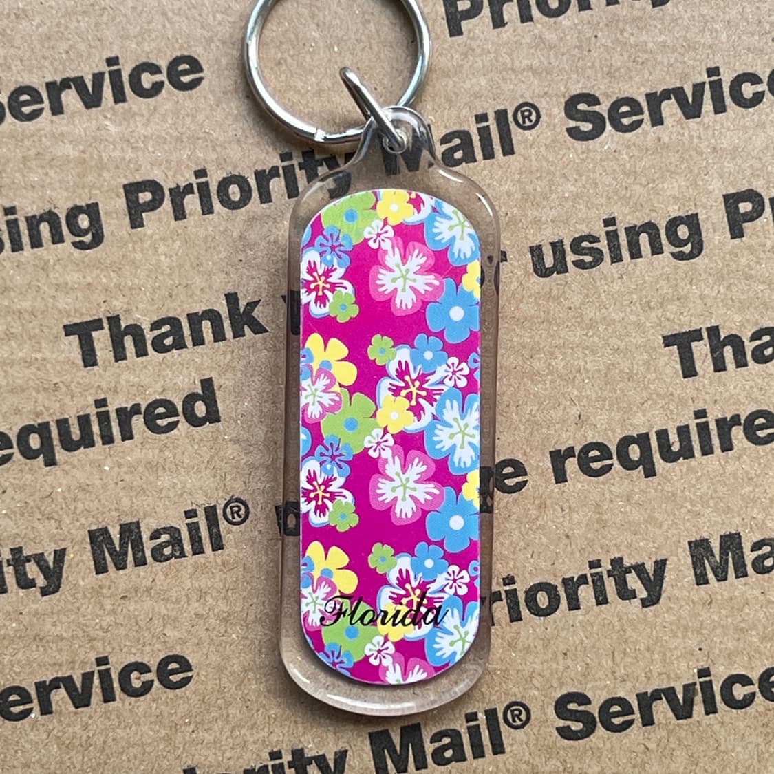 90s vtg Florida Floral Keyring 상품이미지1