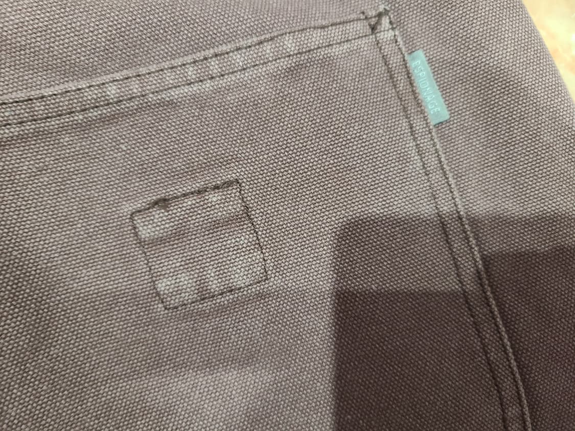 에스피오나지 워시드 더블니 워크팬츠 (버건디) 상품이미지6