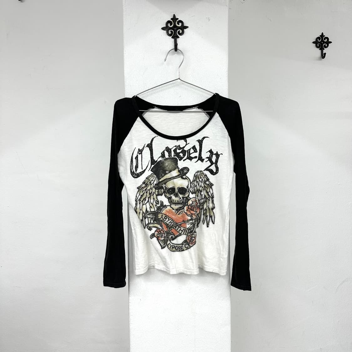 Skull printing raglan sleeve 상품이미지2