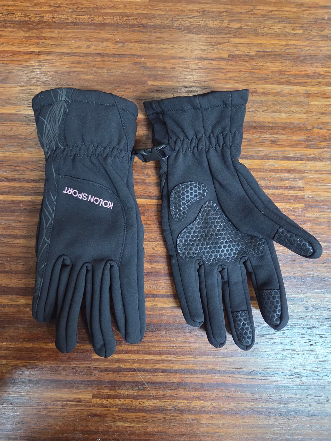 코오롱스포츠 여성 폴라텍 핑크 자수로고 장갑 m 상품이미지2