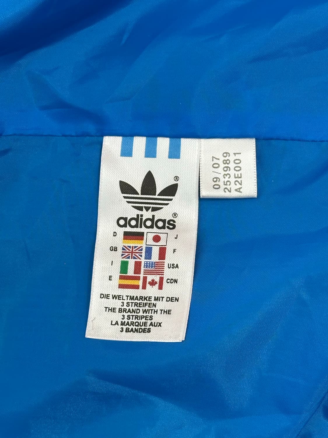 00s 아디다스 그레이 극희귀 y2k 체크 블루종 잠바 105  상품이미지7