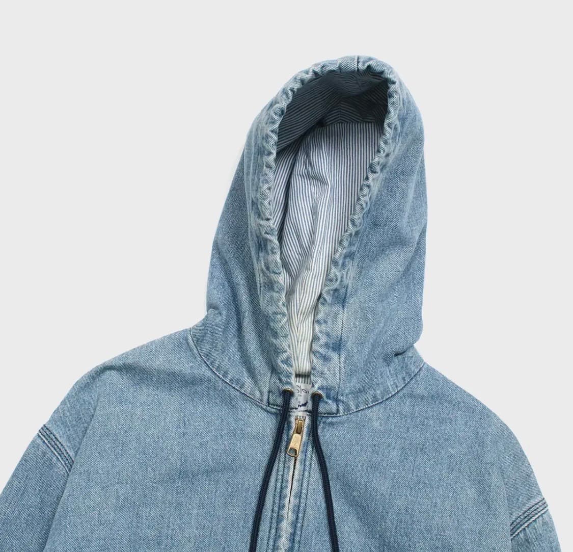 오어슬로우x빔즈 데님 후드 집업 자켓 상품이미지5