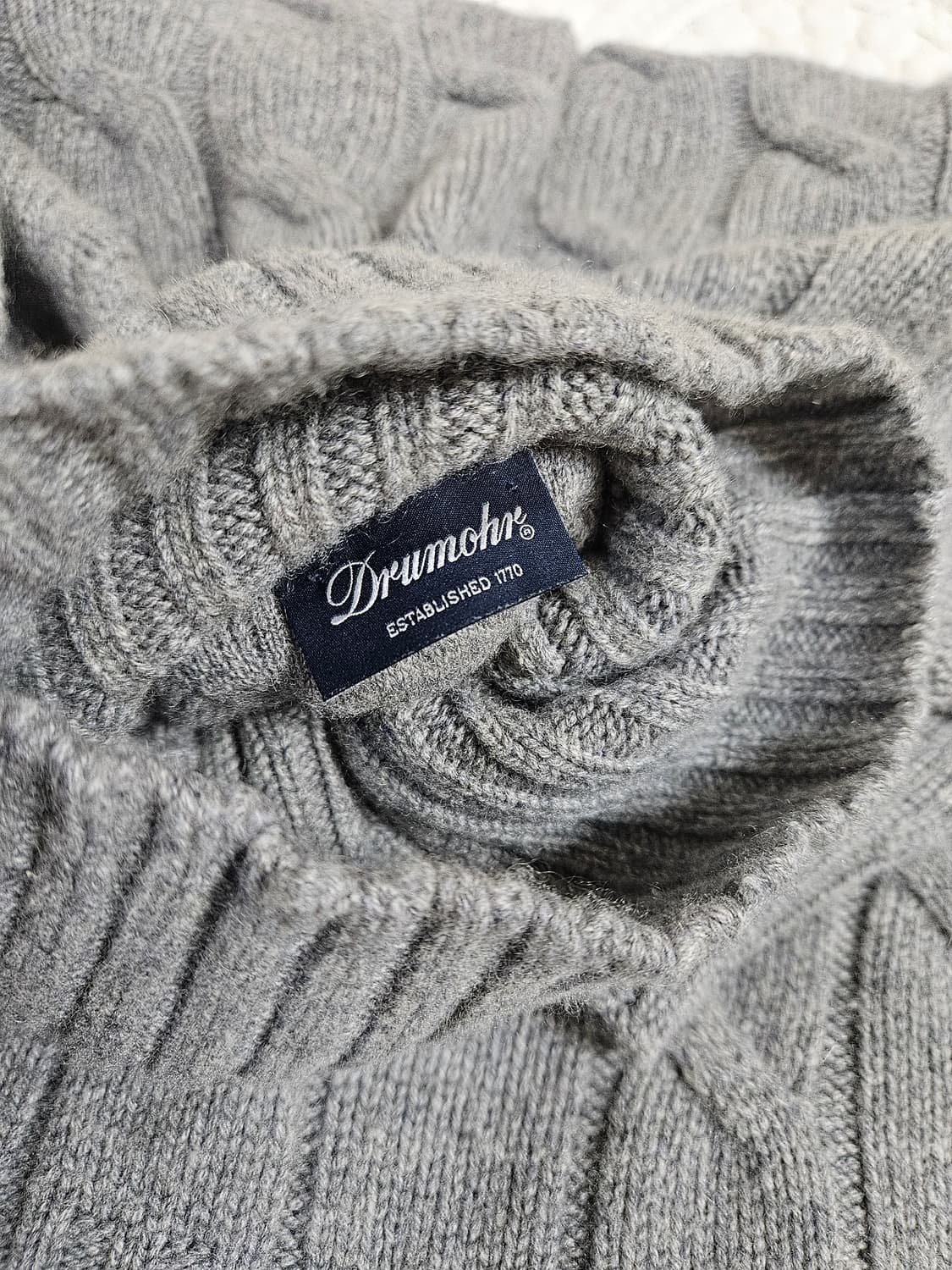 [50 size] 드루모어 헤비 캐시미어 100 터틀넥 drumohr 상품이미지3