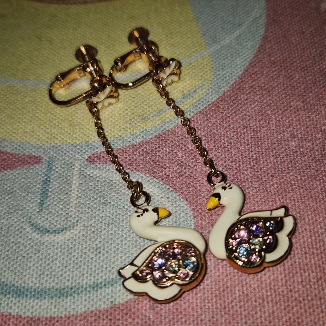 05s 안나수이 나비 백조 드랍 큐빅 이어클립 상품이미지9