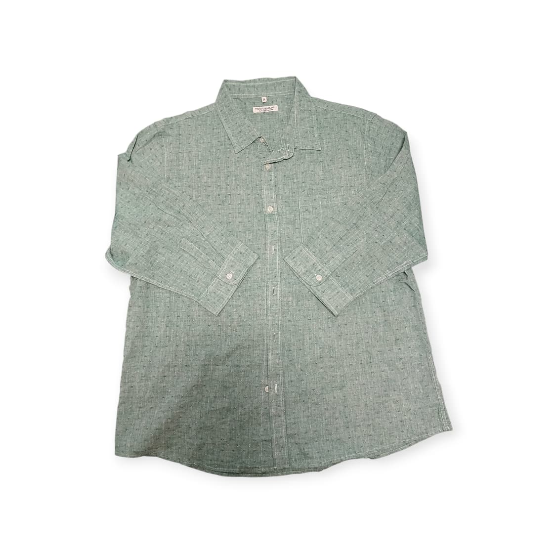 French linen blend 민트그린 반팔 셔츠 상품이미지1