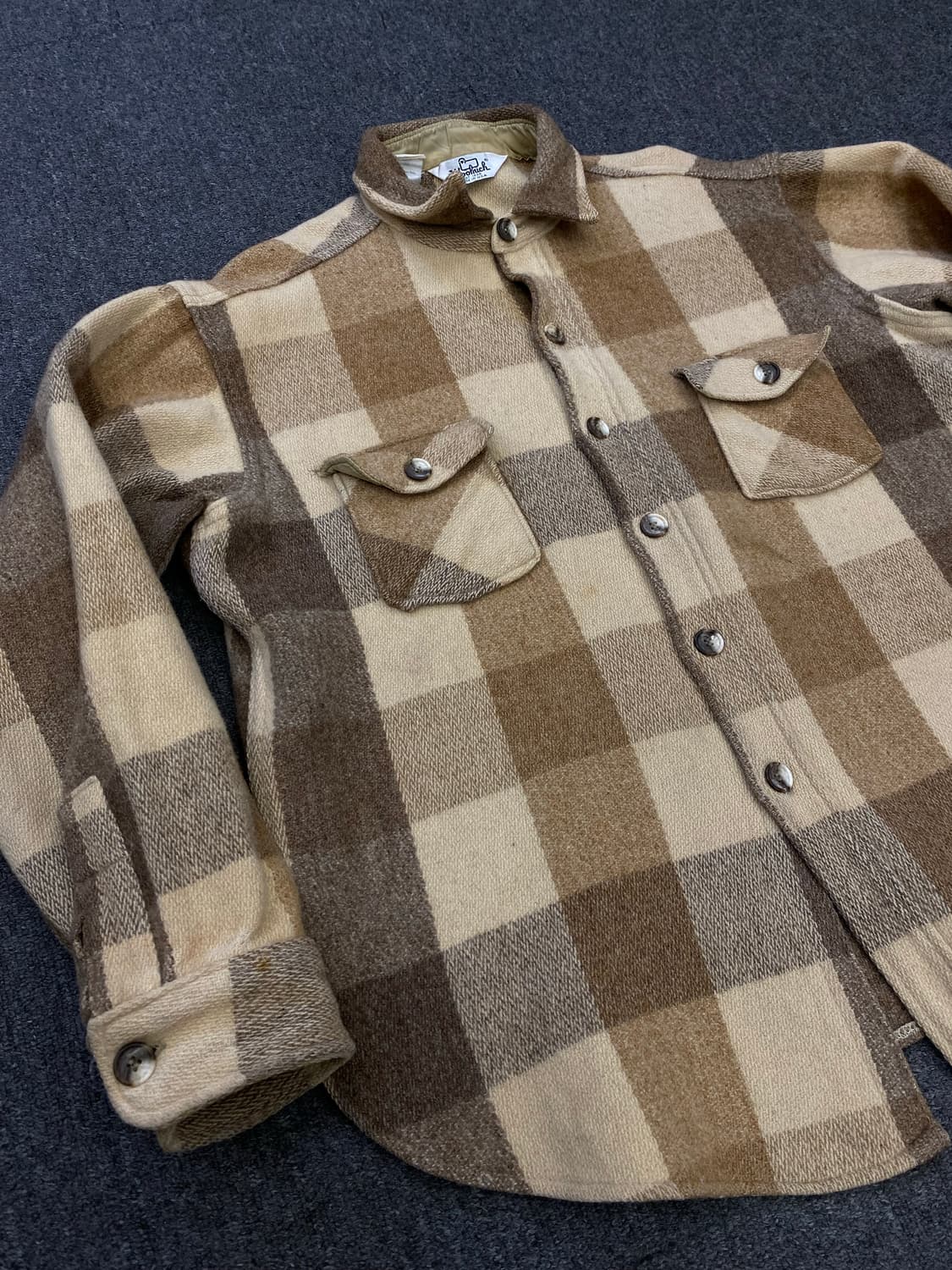 70s Woolrich 울리치 체크 울 셔츠 자켓 상품이미지3