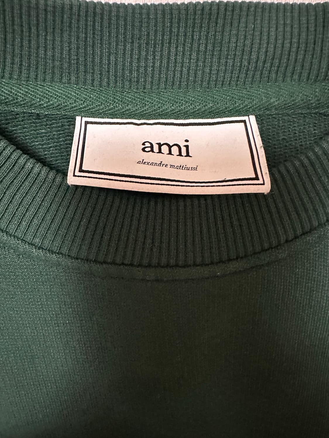 아미 AMI 하트 로고 맨투맨 그린 S 사이즈 상품이미지2