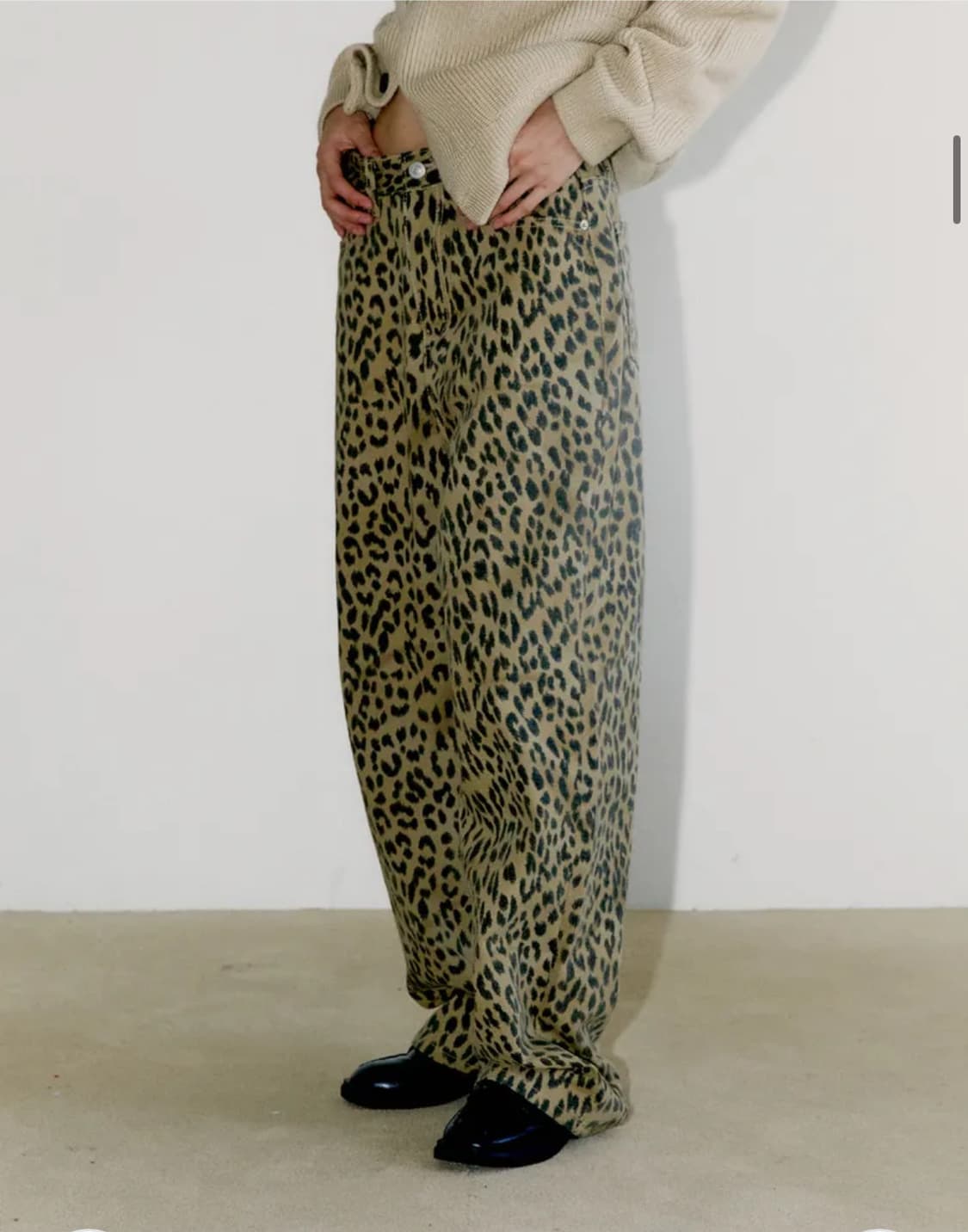 WIDE LEOPARD PANTS, BROWN 상품이미지3