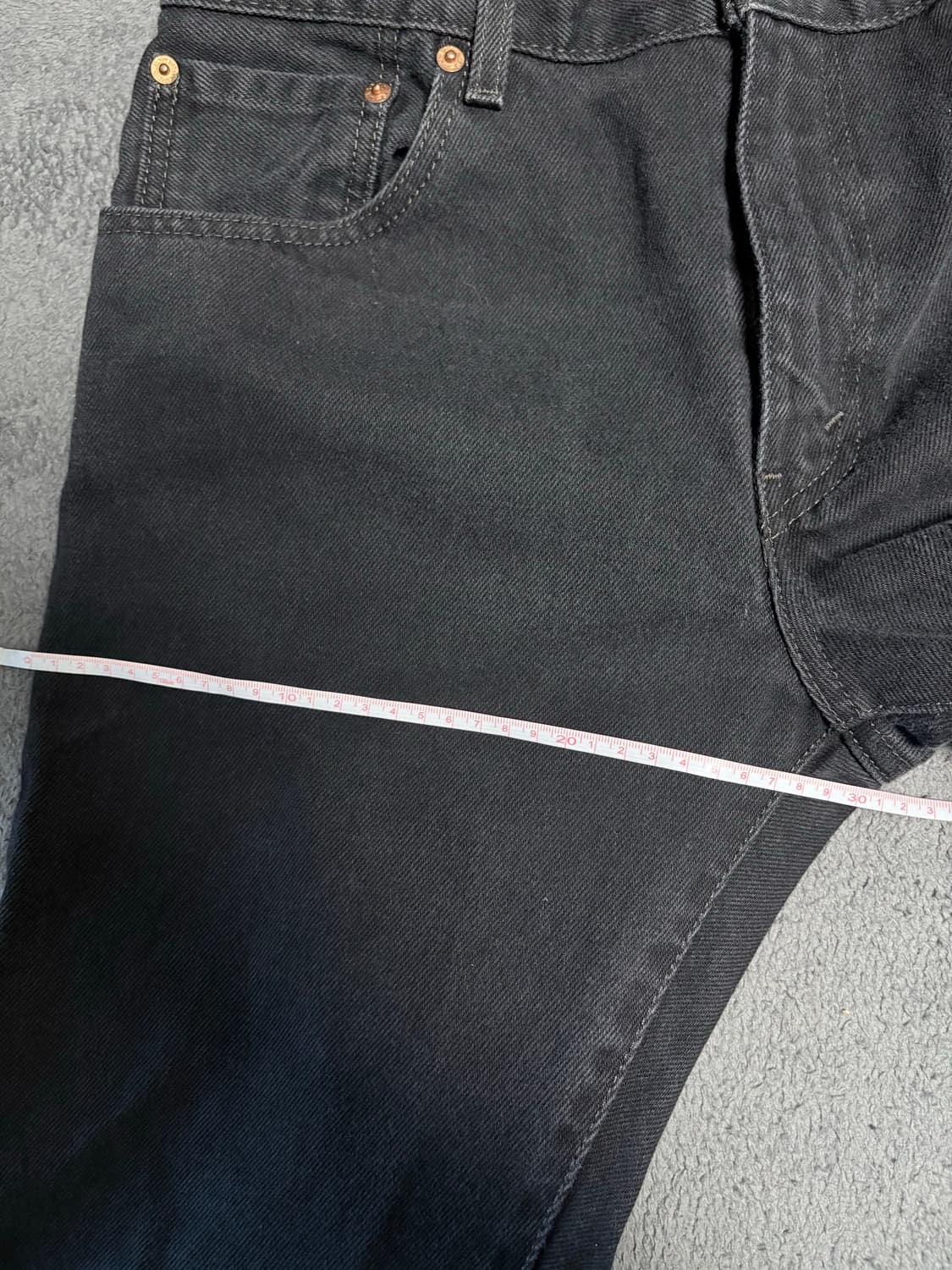 (33x32) 리바이스 517 부츠컷 블랙 데님 블랙진 상품이미지7