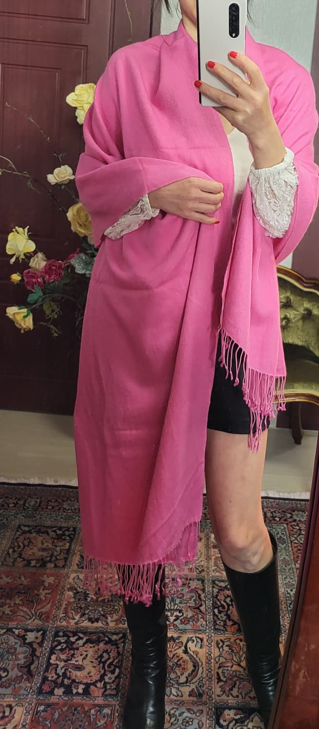 100% 캐시미어 빅숄 스카프  상품이미지4