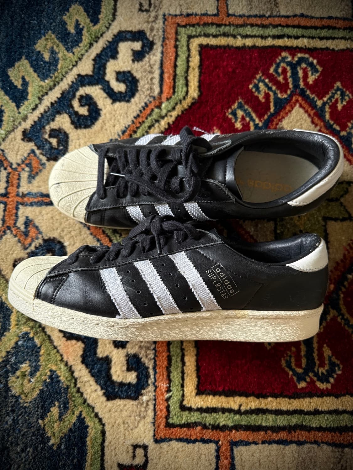 Adidas OG black leather Superstar 상품이미지4