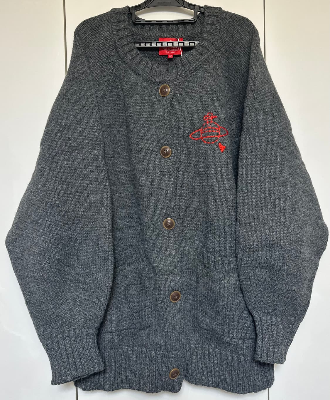 비비안웨스트우드일본판레드라벨 울 가디건&목도리세트남여공용 정품 상품이미지1