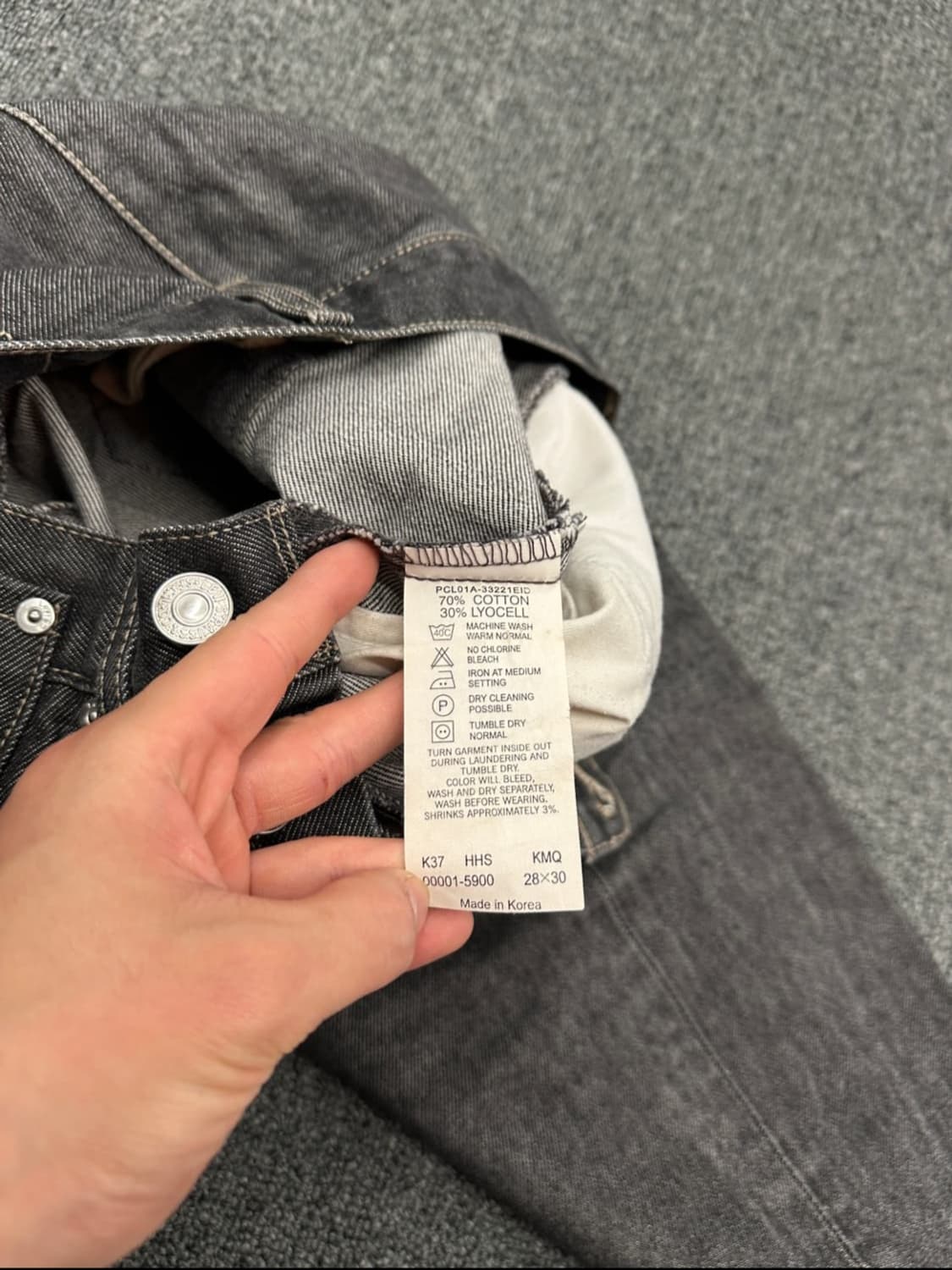 리바이스 엔지니어드 흑청 데님팬츠 상품이미지4