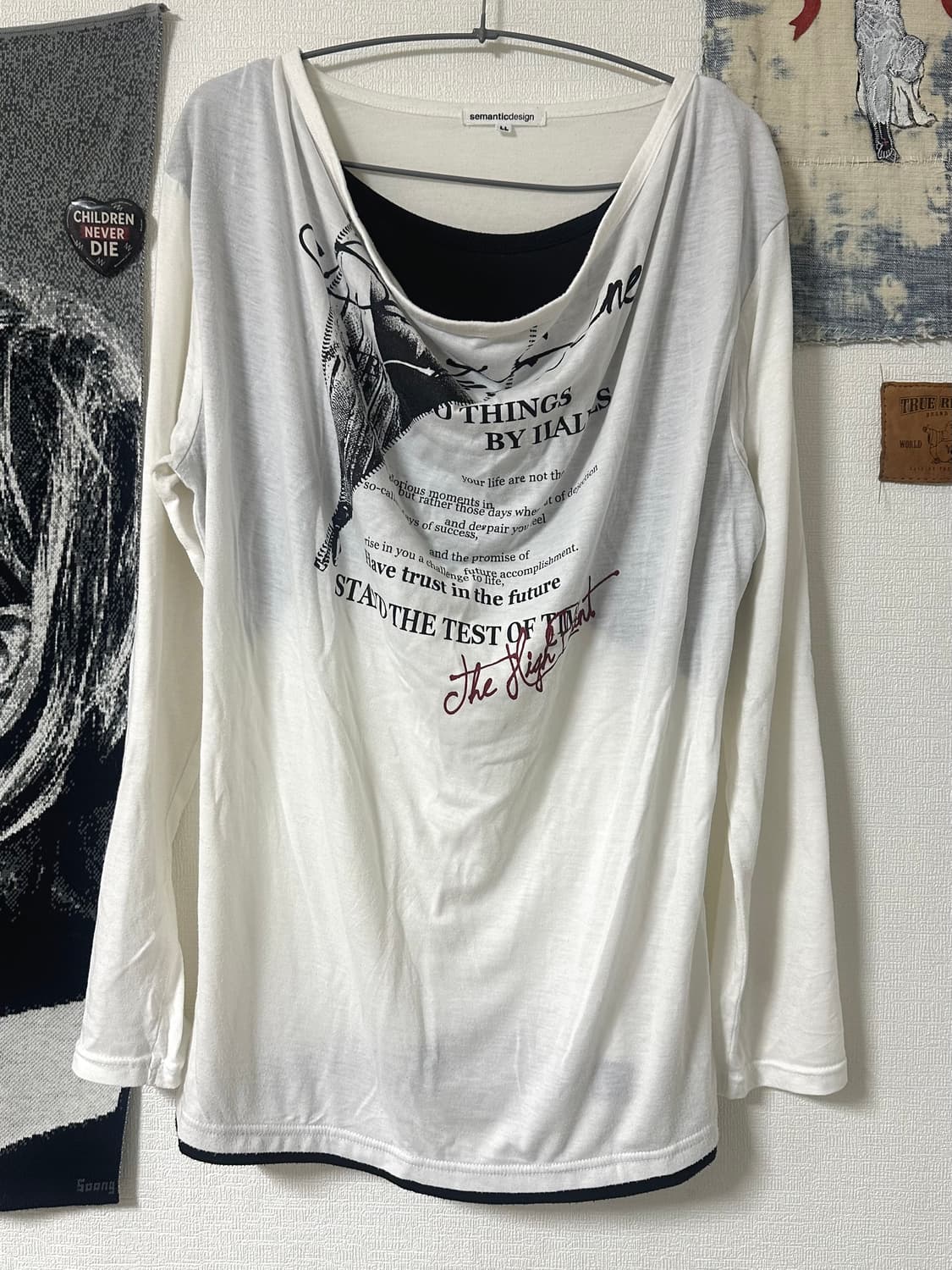 Semantic Design 레이어드 드레이프 롱슬리브 티 상품이미지1