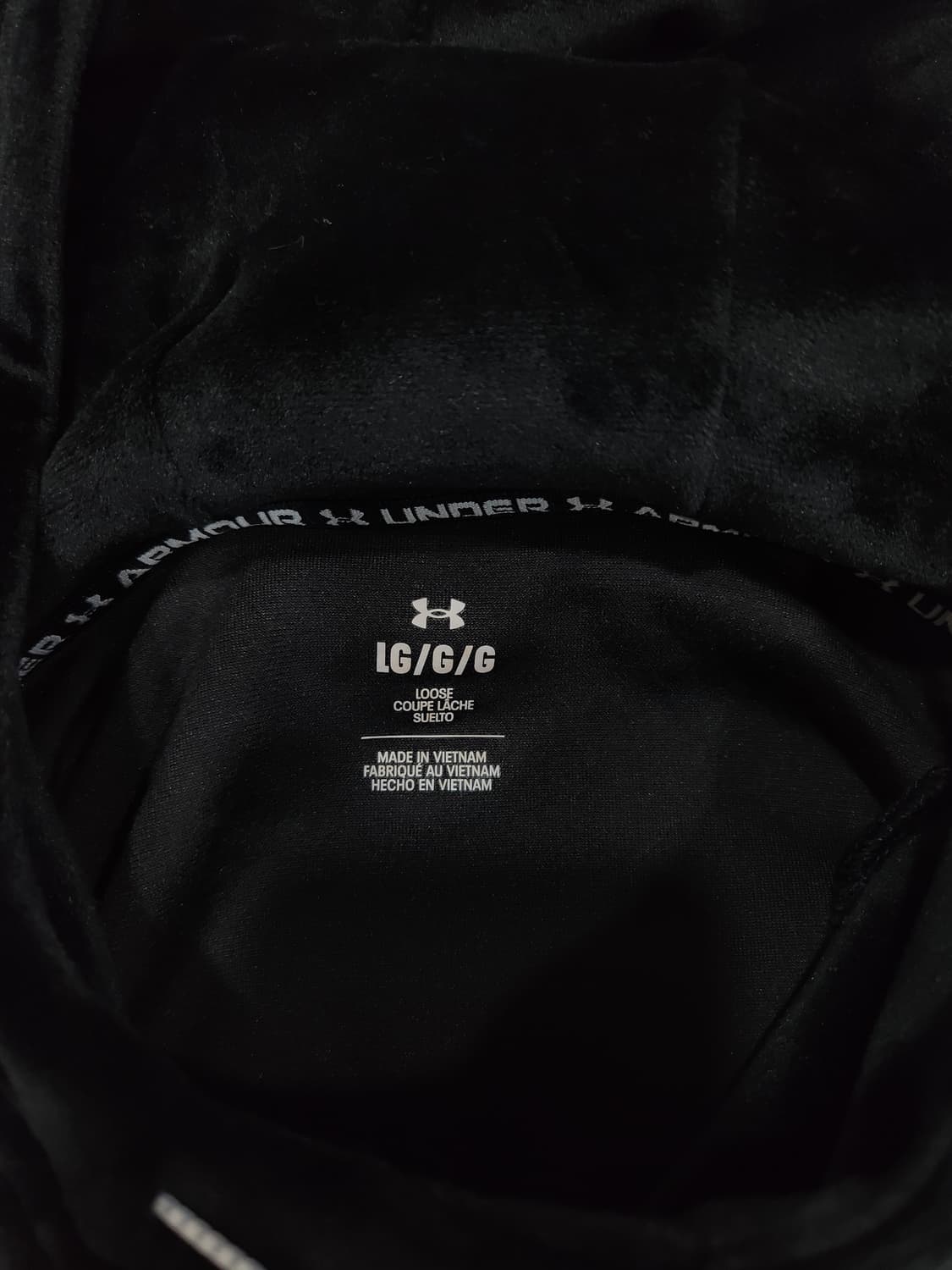 언더아머 세미 크롭 벨벳 후드티 여성 100사이즈 (안감기모) 상품이미지5