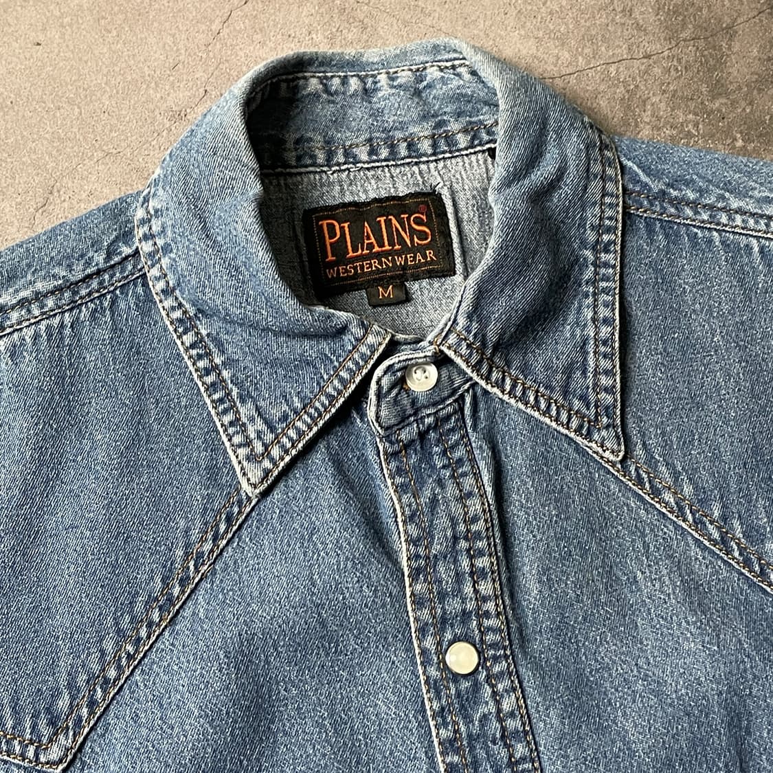 PLAINS WESTERN WEAR 빈티지 웨스턴 데님 셔츠 A00550 상품이미지2