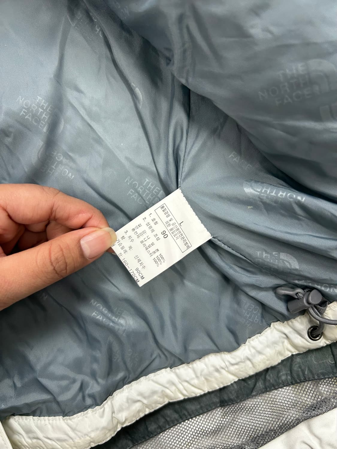 노스페이스 하이벤트 화이트 바람막이 S 상품이미지6
