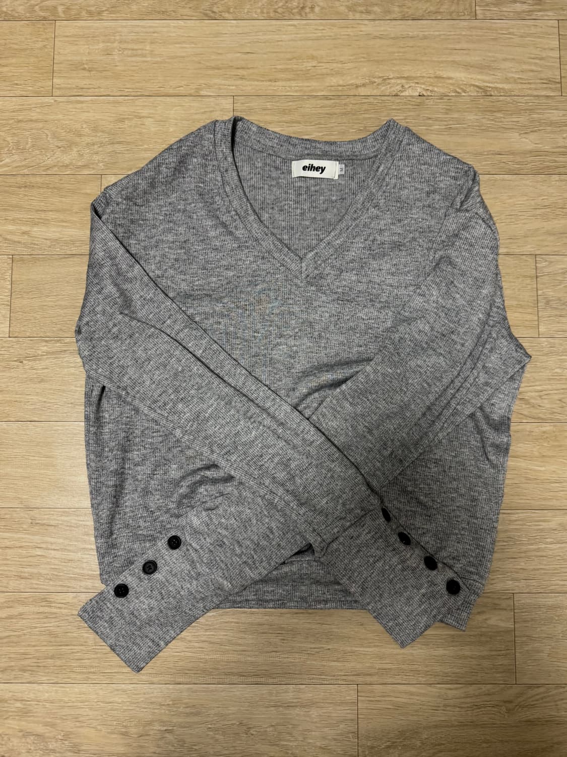 Vintage Gray Button Knit 상품이미지2