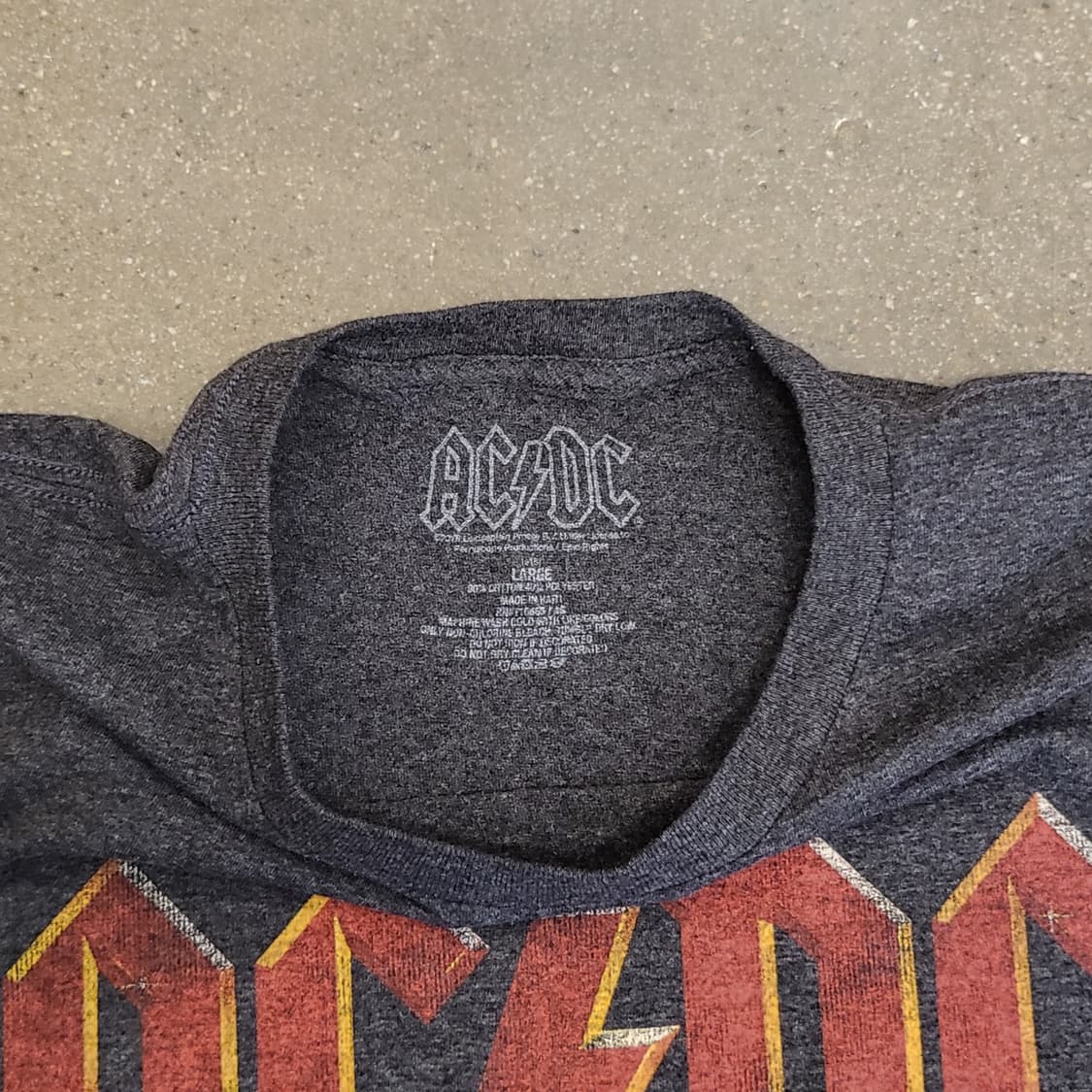 AC/DC 밴드 티셔츠 차콜 그레이 상품이미지3