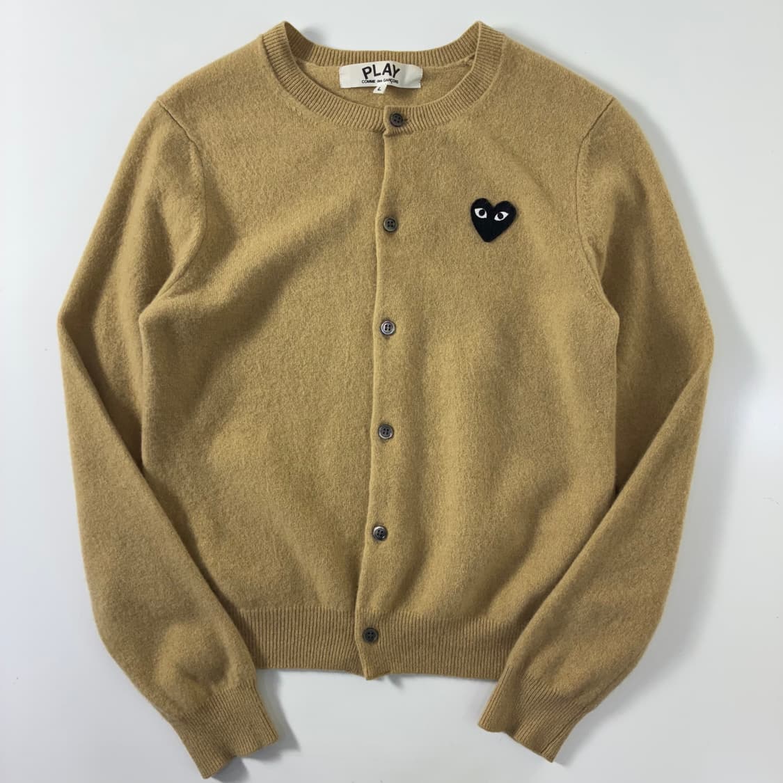 Comme des Garcons꼼데가르송 우먼 다크베이지블랙와펜 가디건 상품이미지1